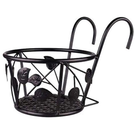 Porte-Pot de Fleurs en Fer Robuste, Couleurs Riches, Durable, Taille D'ouverture du Crochet de 2,3 Pouces, pour Clôture de Porche de Balcon de Patio (10326825)