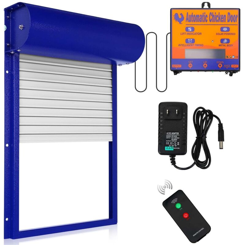Gistuch - Porte Poulailler Automatique, Porte à Volets Roulants, Porte Automatique Poulailler en Aluminium avec Affichage led, Capteur de Lumière,