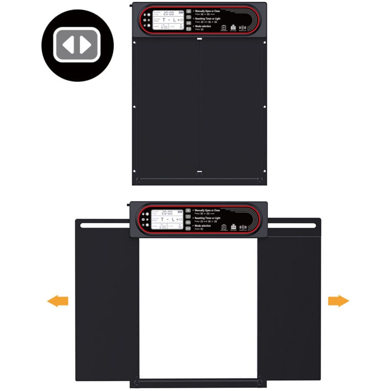 Porte Poulailler Automatique Solaire Anti-Pincement avec Minuterie du Soir/Matin, Porte Automatique Poulailler Solaire Grand Panneau Solaire Contrôle