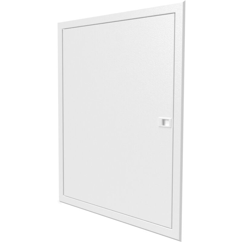 Porte en blanc pour bac encastré 2x13 modules - Finition affleurante - h. hors-tout 711 mm