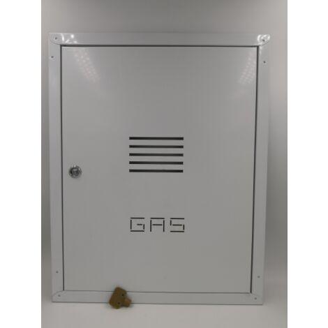 Porte pour compteur de mA thane en tA le galvanisA e 50x40 avec serrure et clA  blanche