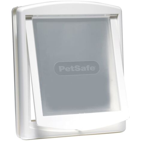 Porte pr chiens à 2 voies 760 Large 35,6x30,5 cm Blanc PetSafe