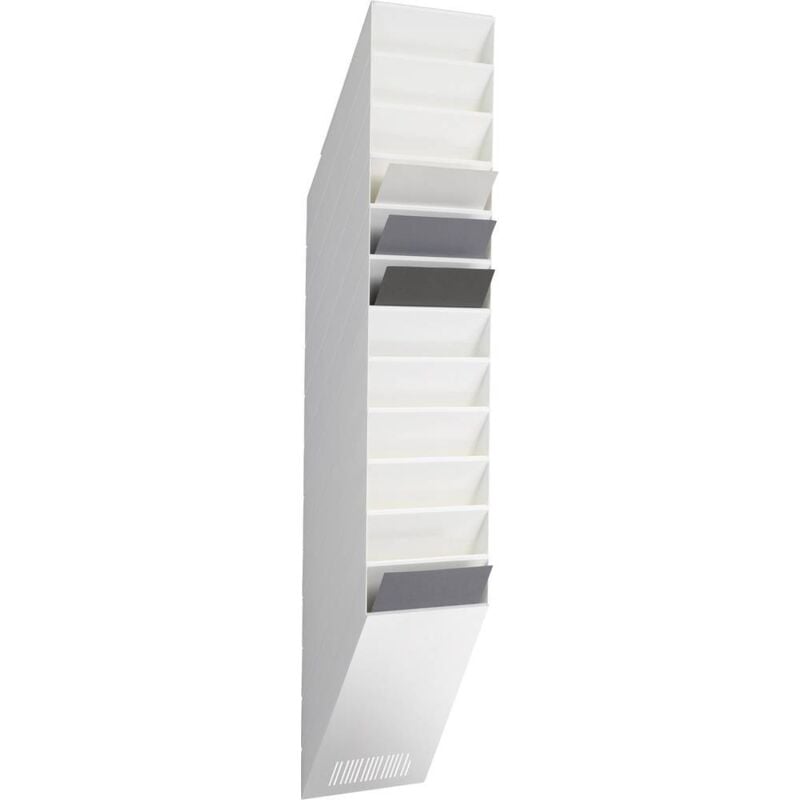 Durable - flexxiboxx 12 A4 1709763010 Porte-brochures blanc din A4 vertical Nombre de compartiments 12 1 set (l x h x p)