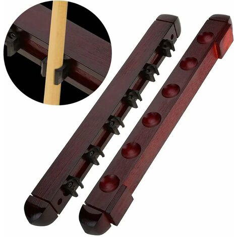 Porte-queue mural, porte-queue de billard en bois, porte-queue 6 queues, support de rack suspendu pour billard, accessoires de billard pour écoles, maisons, clubs
