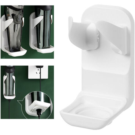Porte-Rangeur de Rasoir Barbier Sans Perce avec Système Drainage, ABS, Dimension 5x5.9x10cm, Support Design Minimaliste pour Salon, Charge Maximum 10lb, Idée Cadeau Pour Hommes