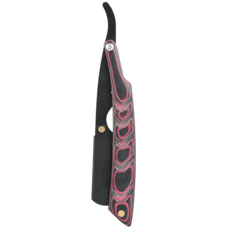 Porte-rasoir à barbe en bois avec manche pliable - Outil de rasage manuel classique