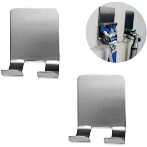 Porte-rasoir, crochets muraux multifonctionnels, salle de bain, porte-rasoir, crochets de douche, crochets multifonctionnels étanches, crochets muraux pour brosses à dents (acier inoxydable)