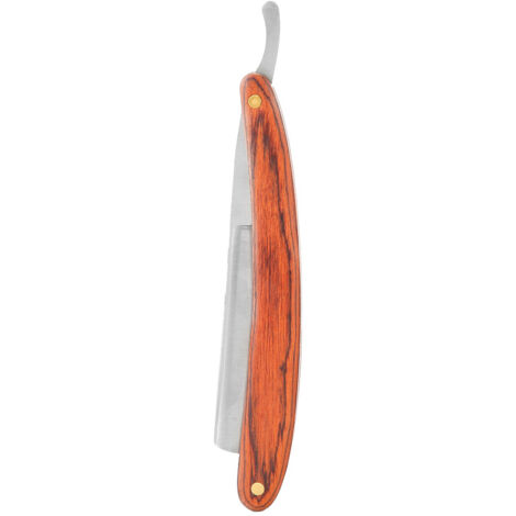 Porte-rasoir de barbier vintage en bois pour rasage barbe et coupe de cheveux