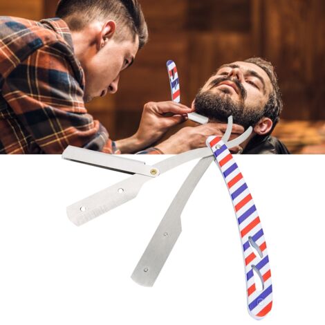 Porte-rasoir de voyage pliable en acier inoxydable pour rasoir de sûreté - Accessoire rasage traditionnel pour homme
