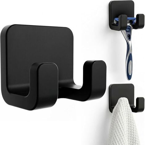 Porte Rasoir Douche en Silicone, Crochet Douche Auto-adhésif, Support Rasoir Sans Perçage, Accessoire de Douche