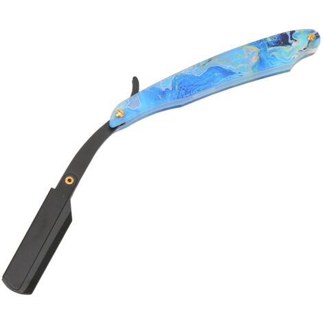Porte-rasoir droit acrylique vintage pour rasage traditionnel, manche décoratif pour barbier