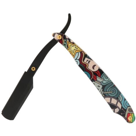 Porte-rasoir droit portable en acier inoxydable pour rasage précis - Support de rasoir de barbier pour homme à usage domestique