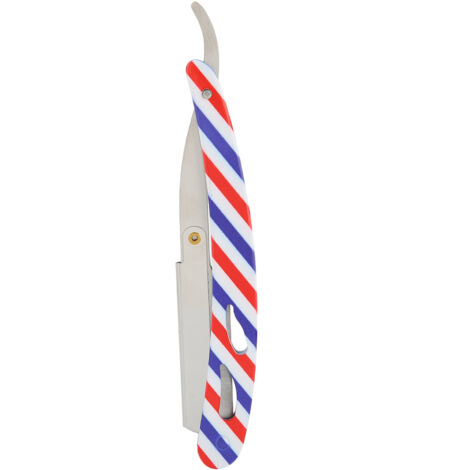 Porte-rasoir droit professionnel en acier inoxydable pour coiffeur - Manucure et rasage manuel pour hommes