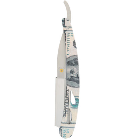 Porte-rasoir droit professionnel en acier inoxydable pour rasoir manuel pliant (sans lame)