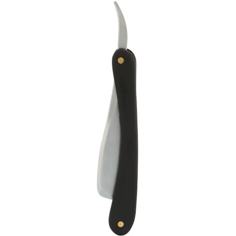 Porte-rasoir droit vintage pour hommes en acier inoxydable - Rasoir de coiffure et tondeuse (Modèle S79-15 Argent)
