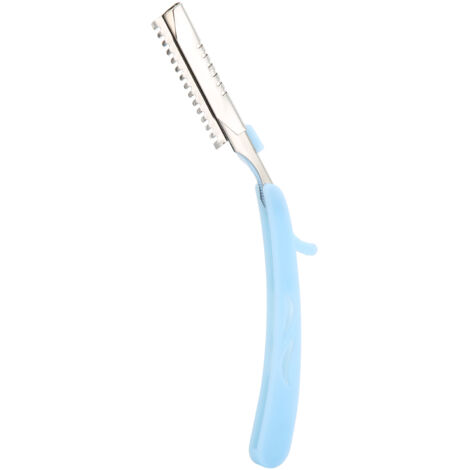 Porte-rasoir professionnel en métal bleu, étui de rangement pour rasoir de sûreté manuel