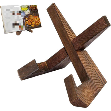 Porte-recettes cuisine bois style rustique support livre cuisine présentoir menu