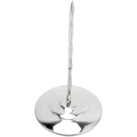 Porte-reçus en acier inoxydé épaissi, pic à bille ronde antidérapant pour restaurants, bars, cuisines (tige filetée argentée)