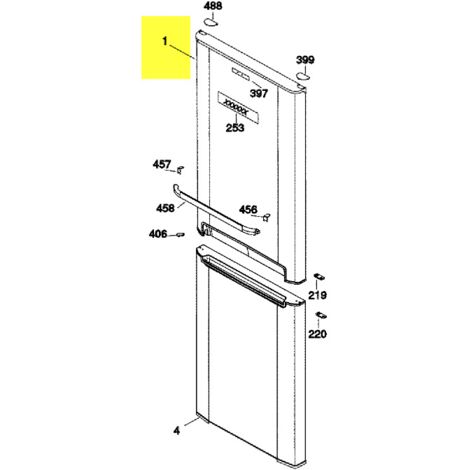 PORTE REFRIGERATEUR AVEC JOINT COLLE pour REFRIGERATEUR...