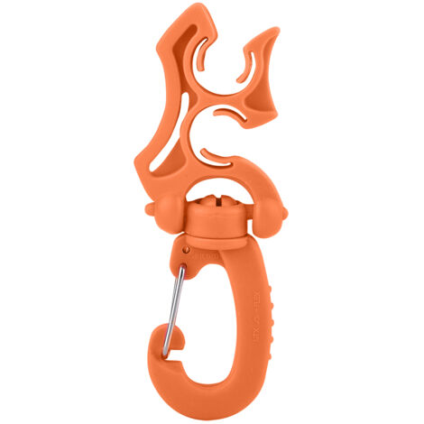 Porte-régulateur de plongée double avec clip et boucle pour BCD et snorkeling (Orange)