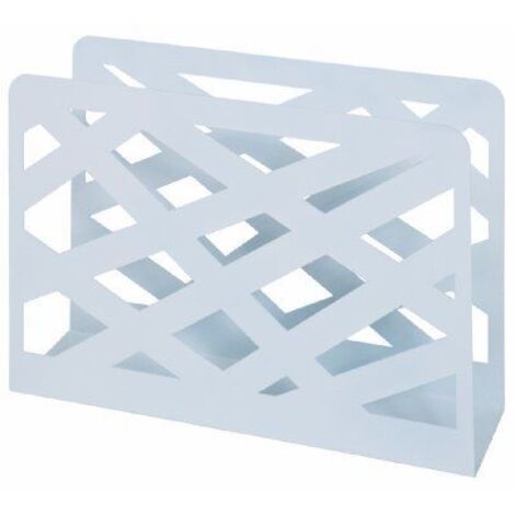 Porte-revues 35x10x26 cm en métal laqué blanc