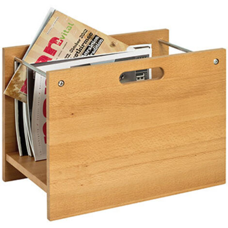 Porte-revues 40x25x30 cm en hêtre massif
