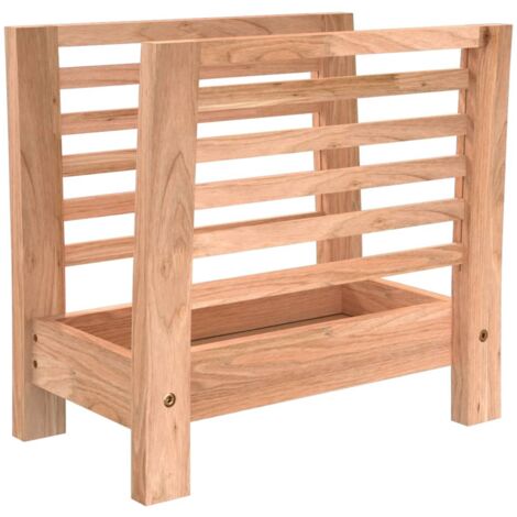 Porte-revues 40x26,5x38,5 cm Bois massif de noyer vidaXL - Brun
