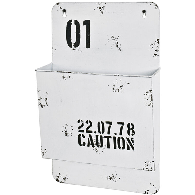 Porte revues coloris blanc antique - Dim : l 25 x p 9 x p 42 cm Pegane