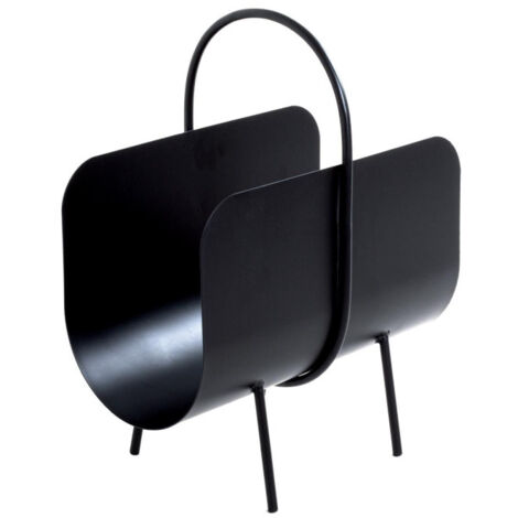 Porte-Revues Design "Sero" 47cm Noir Laqué