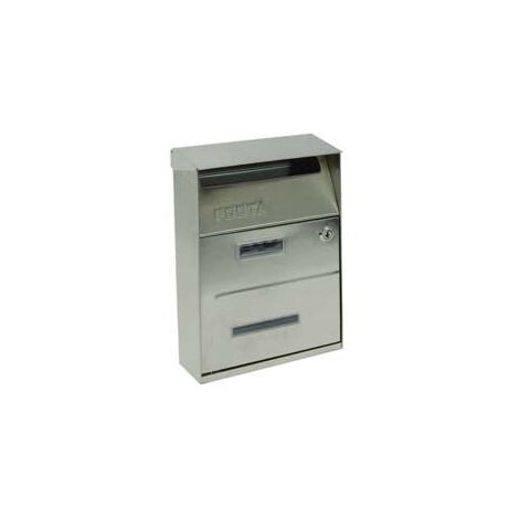 Porte-revues d'extérieur en acier inoxydable satiné - cm.21,5x10,5x33h. - Acier inoxydable 18/10 satiné