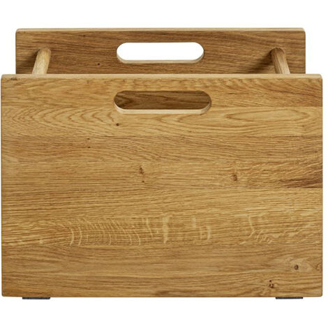 Porte-revues en bois massif coloris chêne -longueur 40 x profondeur 21 x hauteur 30 cm