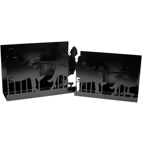 Porte-revues en métal noir 350x120x240
