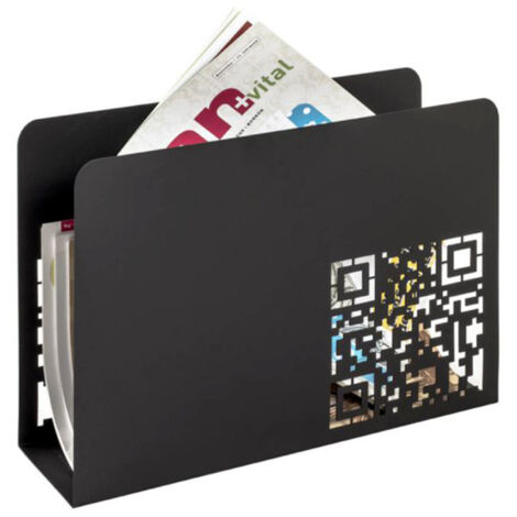 Porte-Revues en Métal "QR Code" 35cm Noir