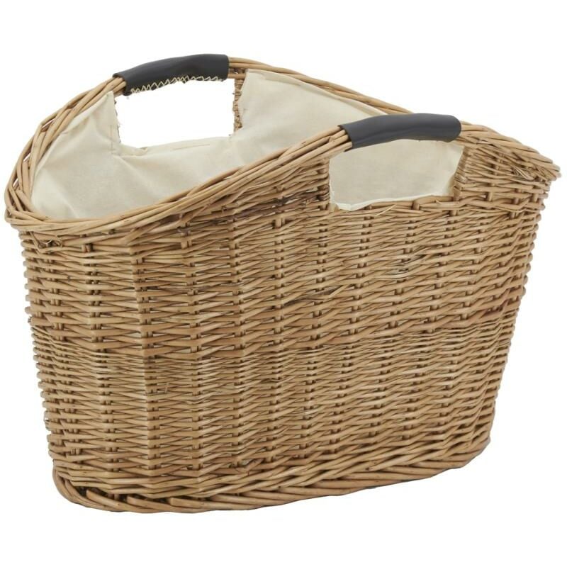 Porte-revues en osier et coton