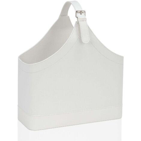 Porte Revues Similicuir Blanc