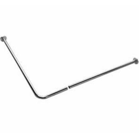 Porte-rideau en Forme de l 900 x 900 avec barre d25 avec laiton chromé