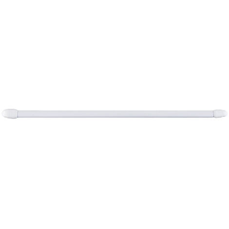 Porte-Rideau Plat 11mm 60-105cm Blanc 2 Unités