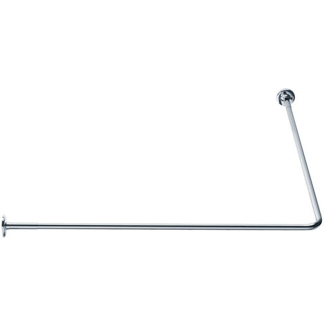 Porte-rideaux d'angle 90° PELLET 1000x1000 mm nickelé chromé