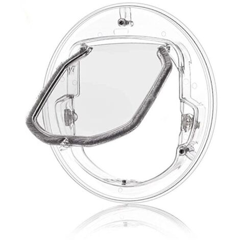 Porte ronde pour chats, 4 modes de verrouillage, résistante aux UV, facile à installer