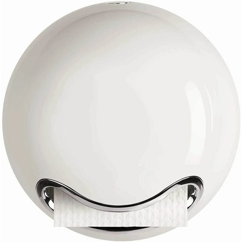 Ensoleille - Porte-rouleau 'Bowl' à coller ou à percer Blanc, Ensoleillé