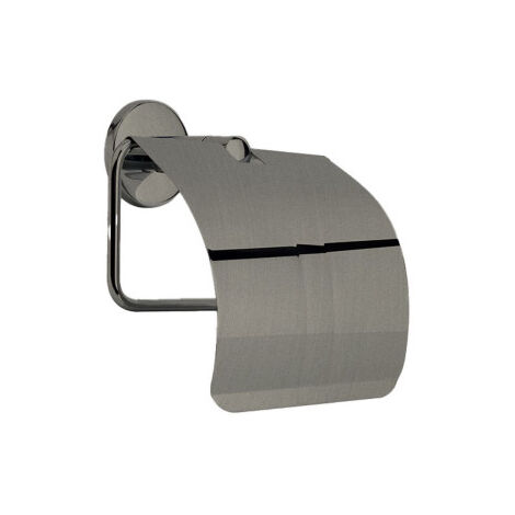 Porte rouleau couvert medea chrome noir brosse - CRISTINA ONDYNA SHME11C75