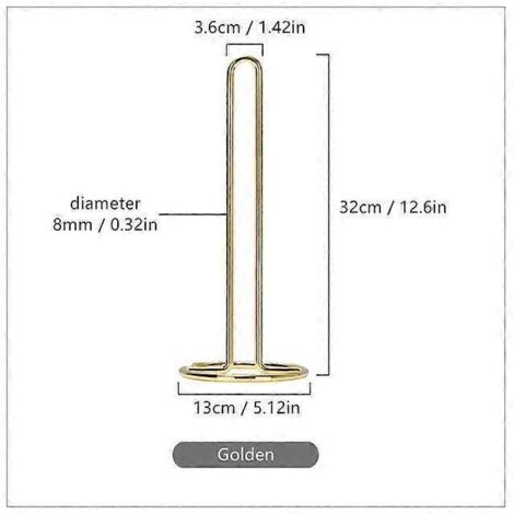 Porte-rouleau de papier essuie-tout en acier inoxydable pour la cuisine, support pour mouchoirs en papier, étagère de rangement verticale pour la table à manger et la salle à manger.