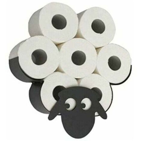 Porte-Rouleau de Papier Toilette Animal Porte-Papier Toilette Joli Animal Support Mural Chambre Porte-Rouleau de Toilette Cuisine Salle de Bain Accessoires mouton