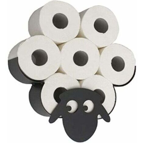 Porte-Rouleau de Papier Toilette Animal Porte-Papier Toilette Joli Animal Support Mural Chambre Porte-Rouleau de Toilette Cuisine Salle de Bain Accessoires mouton