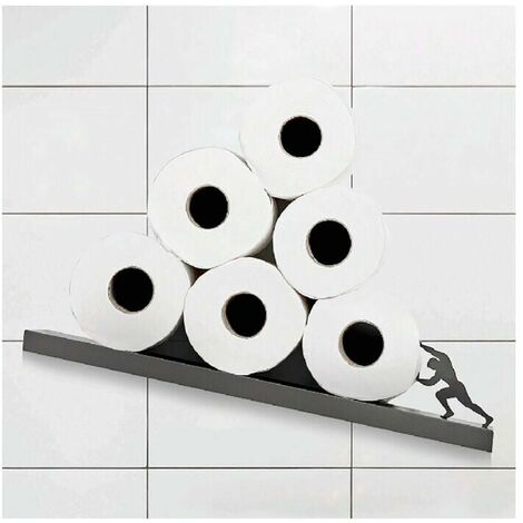 YOYAXI Porte-rouleau de papier toilette en acier inoxydable support creatif de rangement de mouchoirs de salle de bains Hercule porte-accessoires de salle de bains 44 x 10 x 10 cm