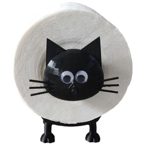 Porte-rouleau de papier toilette en forme de chat, ensemble de salle de bain (comme illustré)