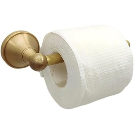 Porte-rouleau de papier toilette - Laiton Antique - Design Vintage - Installation Murale - Durable - 3x7 cm