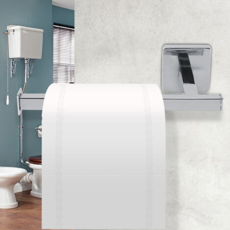 Porte-rouleau de papier toilette mural avec étagère de rangement pour salle de bain