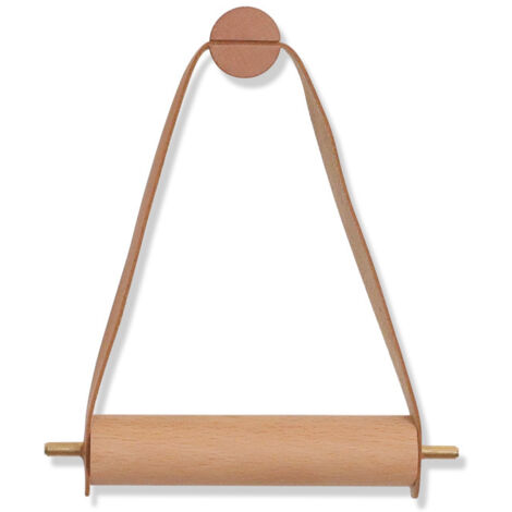 Porte Rouleau de Papier Toilette, Porte Rouleau en Bois Porte-papier de Toilette Mural en Creative(marron)