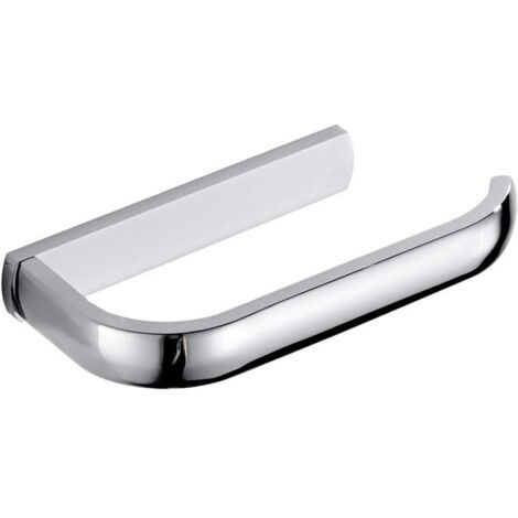 Porte-rouleau de papier toilette sans couvercle, élégant en laiton, support mural pour papier hygiénique, finition chrome